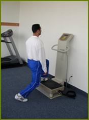 whole body vibration exercise deep lunge