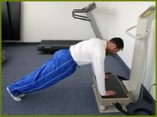 whole body vibration exercise deep push up